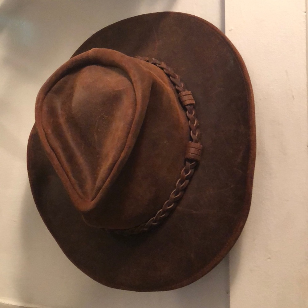 Vintage Minnetonka Genuine Leather Outback Hat!